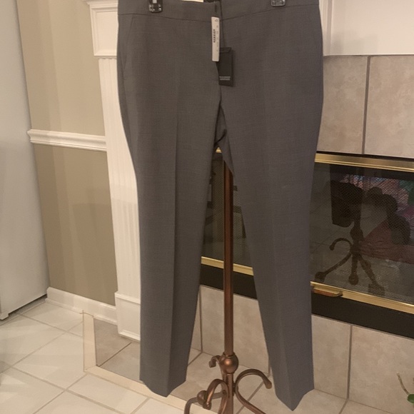 NWT J. CREW BI STRETCH HEATHER GRAY PANTS SIZE 12 - Picture 2 of 8